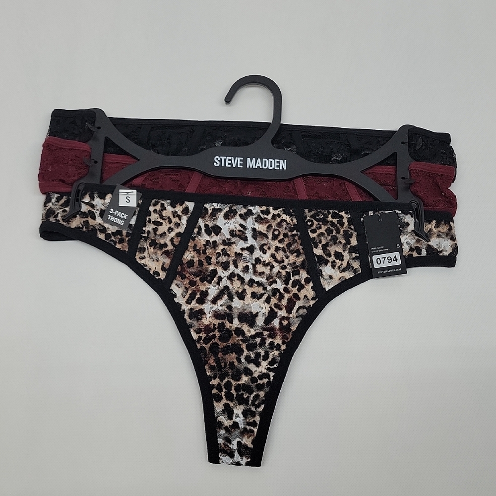 Steve Madden Women's Leopard Print Bottoms - 3 Pack